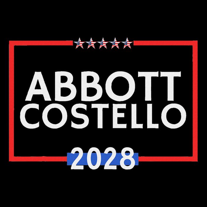 Abbot And Costello 2028 Is Funny Political Election Drawstring Bag