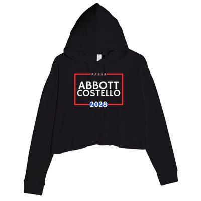 Abbot And Costello 2028 Is Funny Political Election Crop Fleece Hoodie