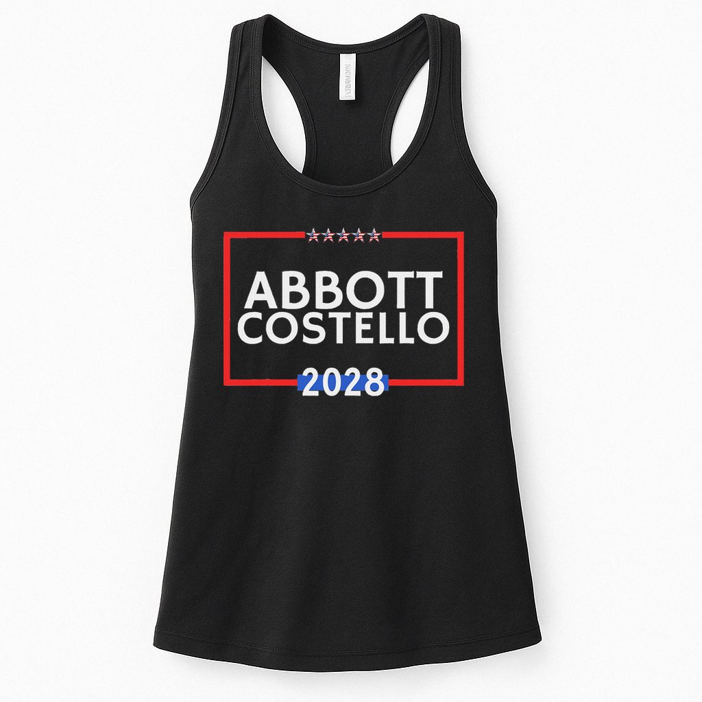 Abbot And Costello 2028 Is Funny Political Election Womens Tank Top