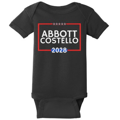 Abbot And Costello 2028 Is Funny Political Election Baby Bodysuit