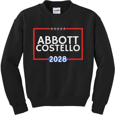 Abbot And Costello 2028 Is Funny Political Election Kids Sweatshirt