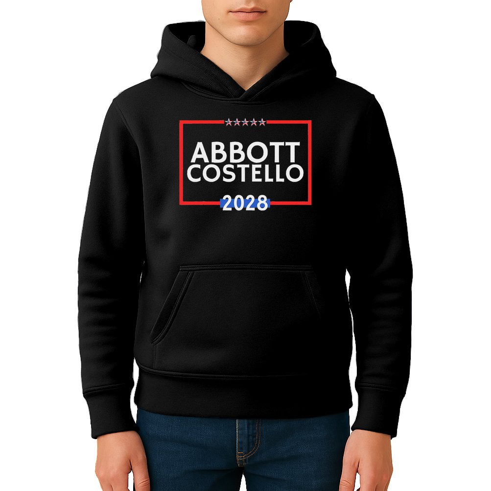 Abbot And Costello 2028 Is Funny Political Election Kids Hoodie