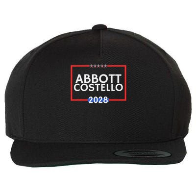Abbot And Costello 2028 Is Funny Political Election Wool Snapback Cap