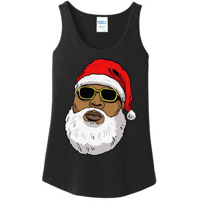 African American Christmas Hip Hop Santa Ladies Essential Tank