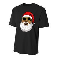 African American Christmas Hip Hop Santa Youth Performance Sprint T-Shirt