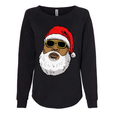 African American Christmas Hip Hop Santa Womens California Wash Sweatshirt