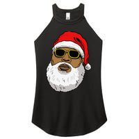 African American Christmas Hip Hop Santa Women's Perfect Tri Rocker Tank