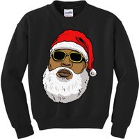 African American Christmas Hip Hop Santa Kids Sweatshirt