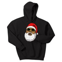 African American Christmas Hip Hop Santa Kids Hoodie