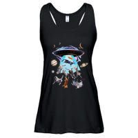 Aliens Abducting Cats Cat Kittens Ufo Saucer Cat Lover Gifts Ladies Essential Flowy Tank