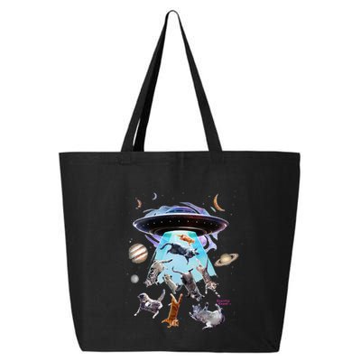 Aliens Abducting Cats Cat Kittens Ufo Saucer Cat Lover Gifts 25L Jumbo Tote