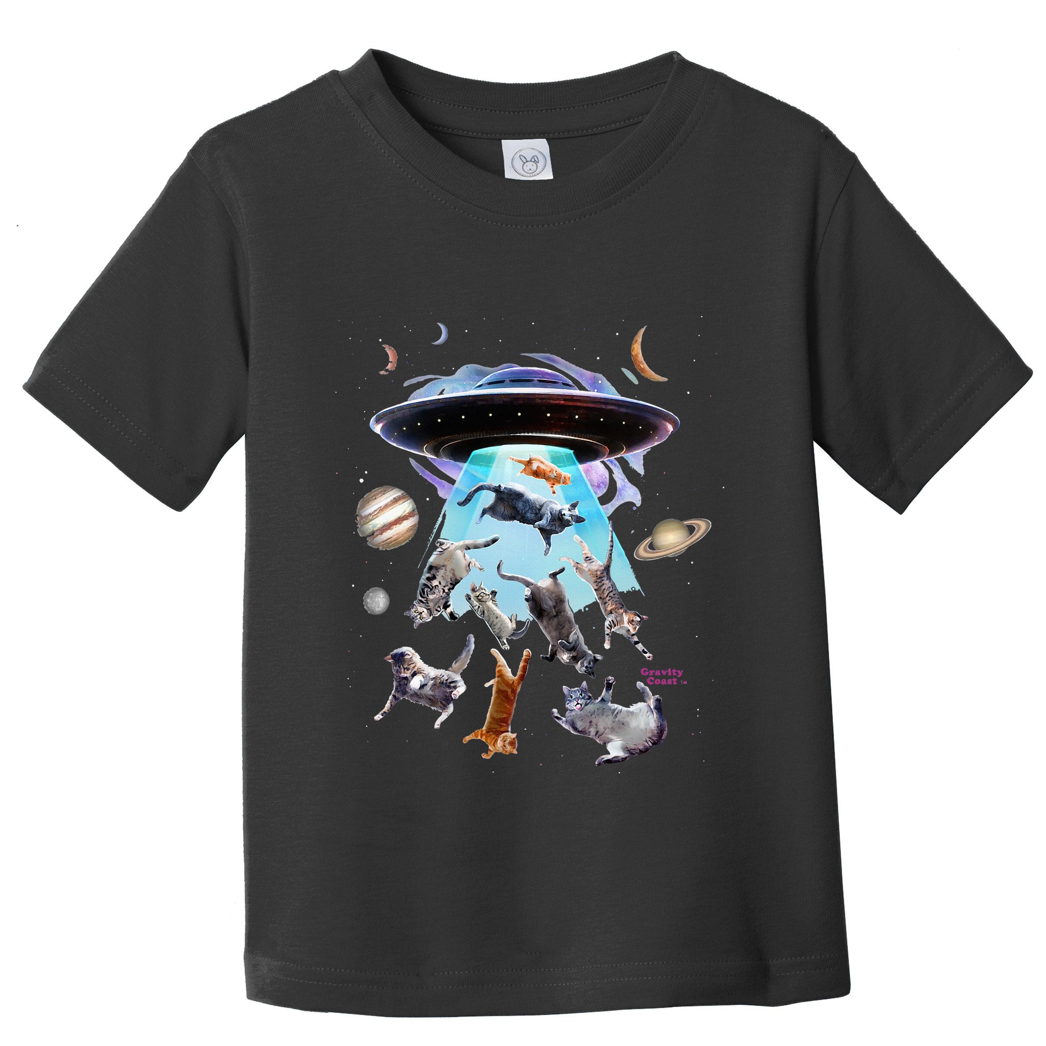 Aliens Abducting Cats Cat Kittens Ufo Saucer Cat Lover Gifts Toddler T-Shirt