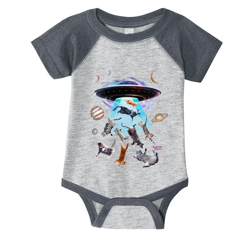 Aliens Abducting Cats Cat Kittens Ufo Saucer Cat Lover Gifts Infant Baby Jersey Bodysuit