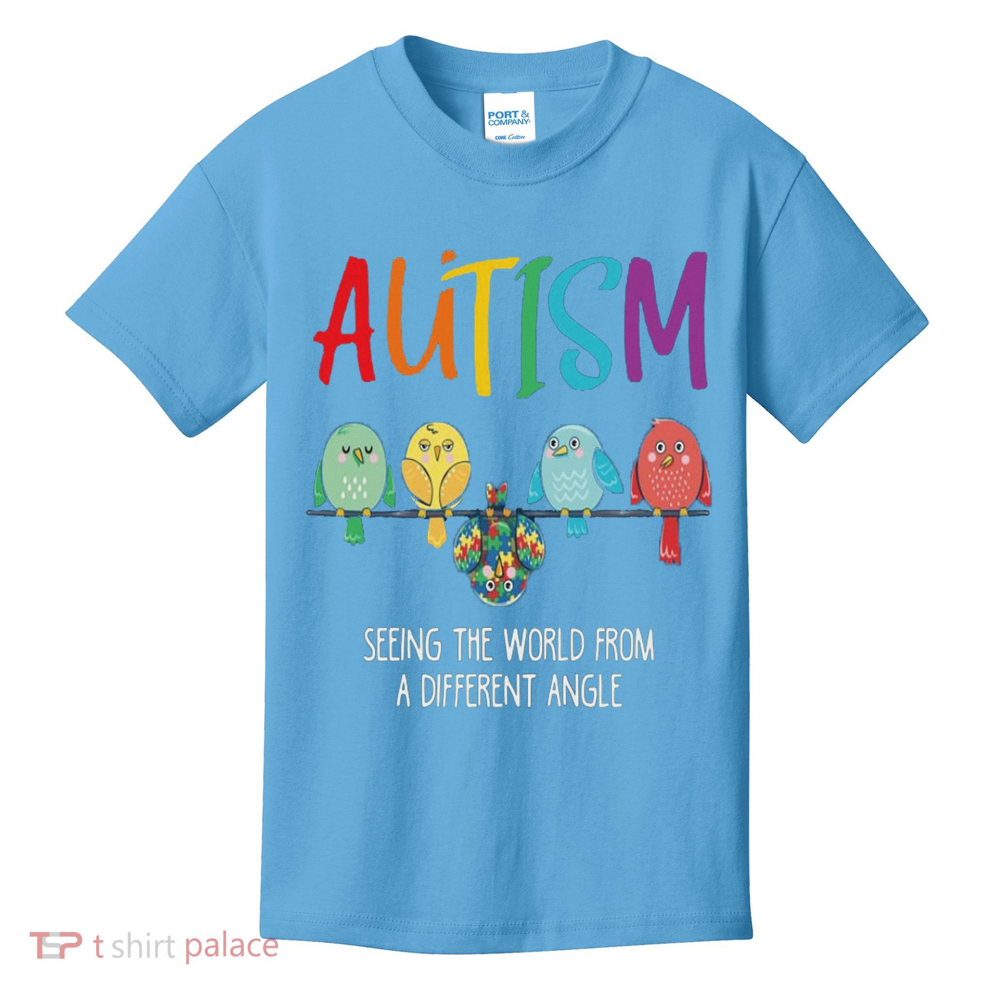 Autism Awareness Cute Owl Color Puzzles Autism Kids T-Shirt