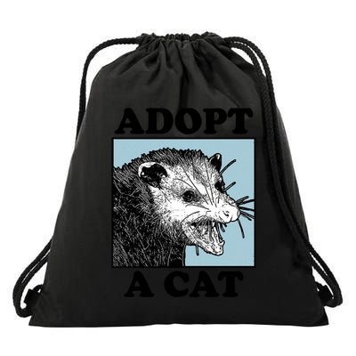 Adopt A Cat Drawstring Bag