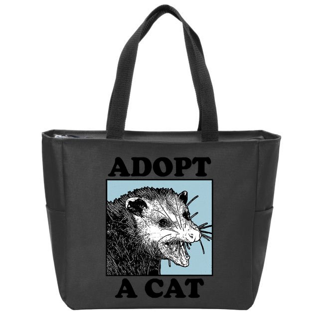 Adopt A Cat Zip Tote Bag