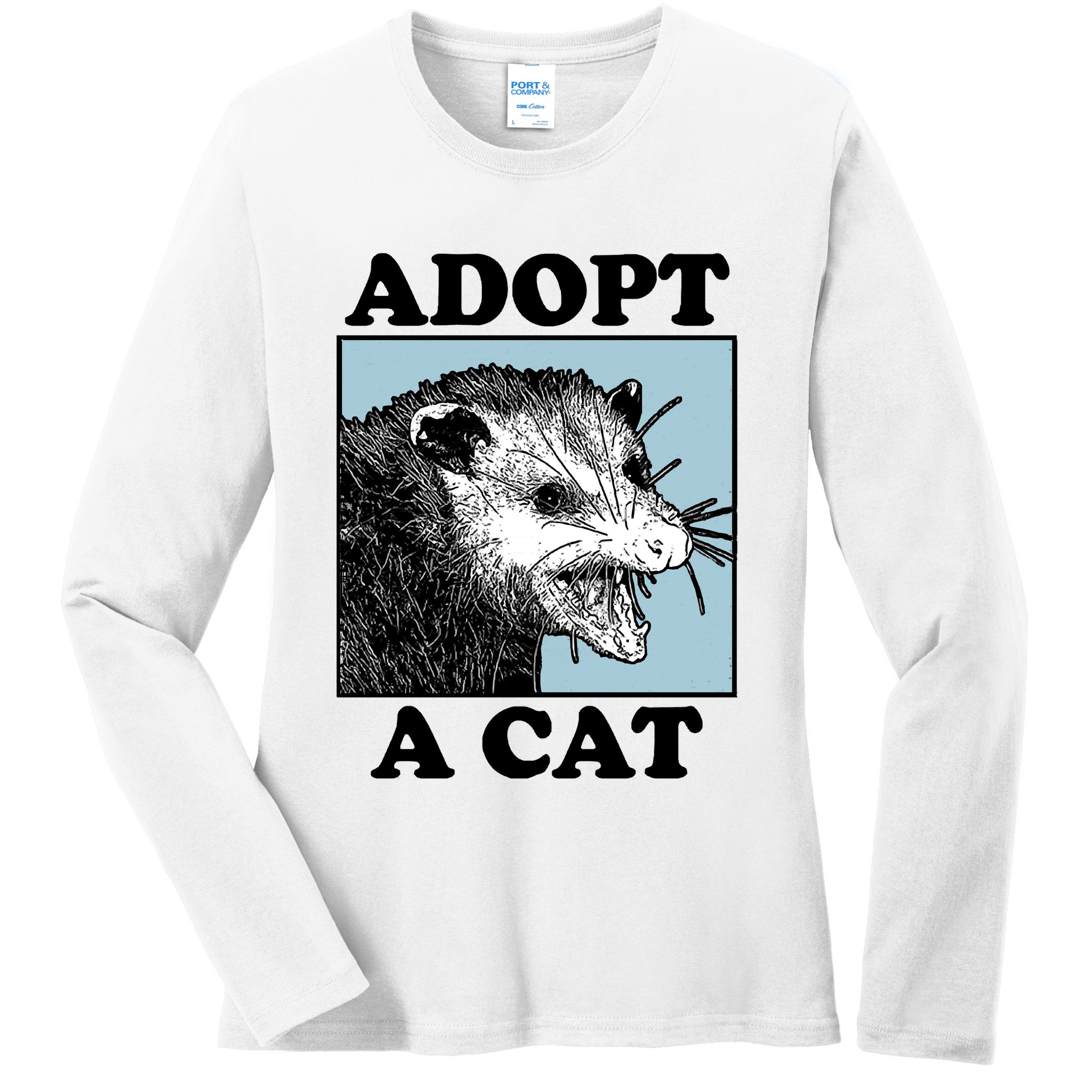 Adopt A Cat Ladies Long Sleeve Shirt