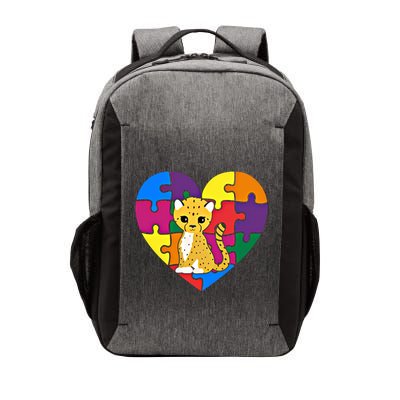 Autism Awareness Cheetahs Heart ValentineS Day Puzzle Piece Funny Gift Vector Backpack