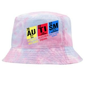 Autism Awareness Chemistry Elets Periodic Table Asd Funny Cute Gift Tie-Dyed Bucket Hat