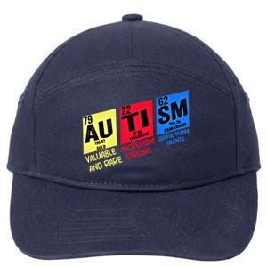 Autism Awareness Chemistry Elets Periodic Table Asd Funny Cute Gift 7-Panel Snapback Hat