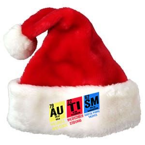 Autism Awareness Chemistry Elets Periodic Table Asd Funny Cute Gift Premium Christmas Santa Hat