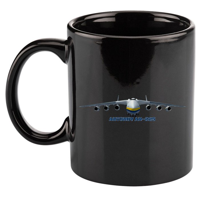 An225 Antonov Cargo Jet Plane Mriya Front Profile 11oz C Handle Ceramic Mug