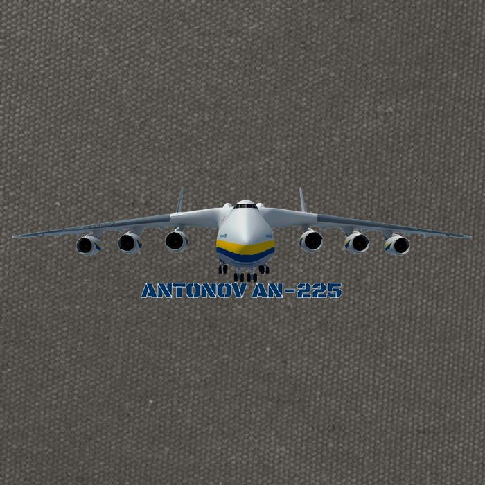 An225 Antonov Cargo Jet Plane Mriya Front Profile Cotton Canvas Backpack