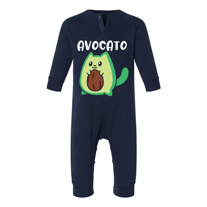 Avogato Avocado Cat Cat Vegan Infant Fleece One Piece