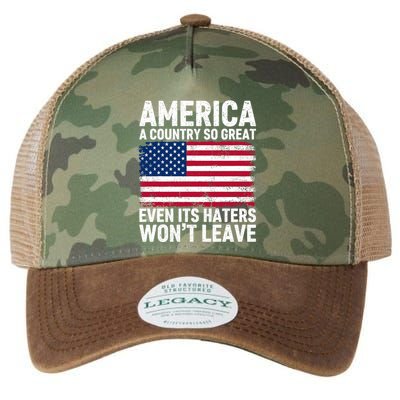 America A Country So Great Even Its Haters Wont Leave Legacy Tie Dye Trucker Hat