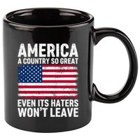 America A Country So Great Even Its Haters Wont Leave 11oz C Handle Ceramic Mug