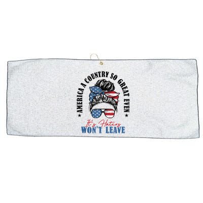 America A Country So Great Even Its Haters Wont Leave Large Microfiber Waffle Golf Towel