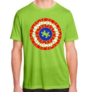 Autism Awareness Captain Puzzle Shield Adult ChromaSoft Performance T-Shirt