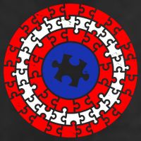 Autism Awareness Captain Puzzle Shield 7 Panel Mesh Trucker Snapback Hat