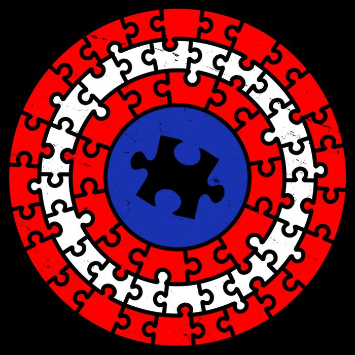 Autism Awareness Captain Puzzle Shield Apron