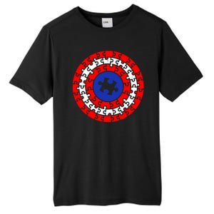 Autism Awareness Captain Puzzle Shield Tall Fusion ChromaSoft Performance T-Shirt