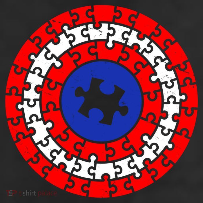 Autism Awareness Captain Puzzle Shield 11oz C Handle Ceramic Mug