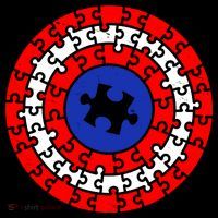 Autism Awareness Captain Puzzle Shield Flatbill Hat