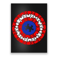 Autism Awareness Captain Puzzle Shield Poster