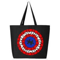Autism Awareness Captain Puzzle Shield 25L Jumbo Tote