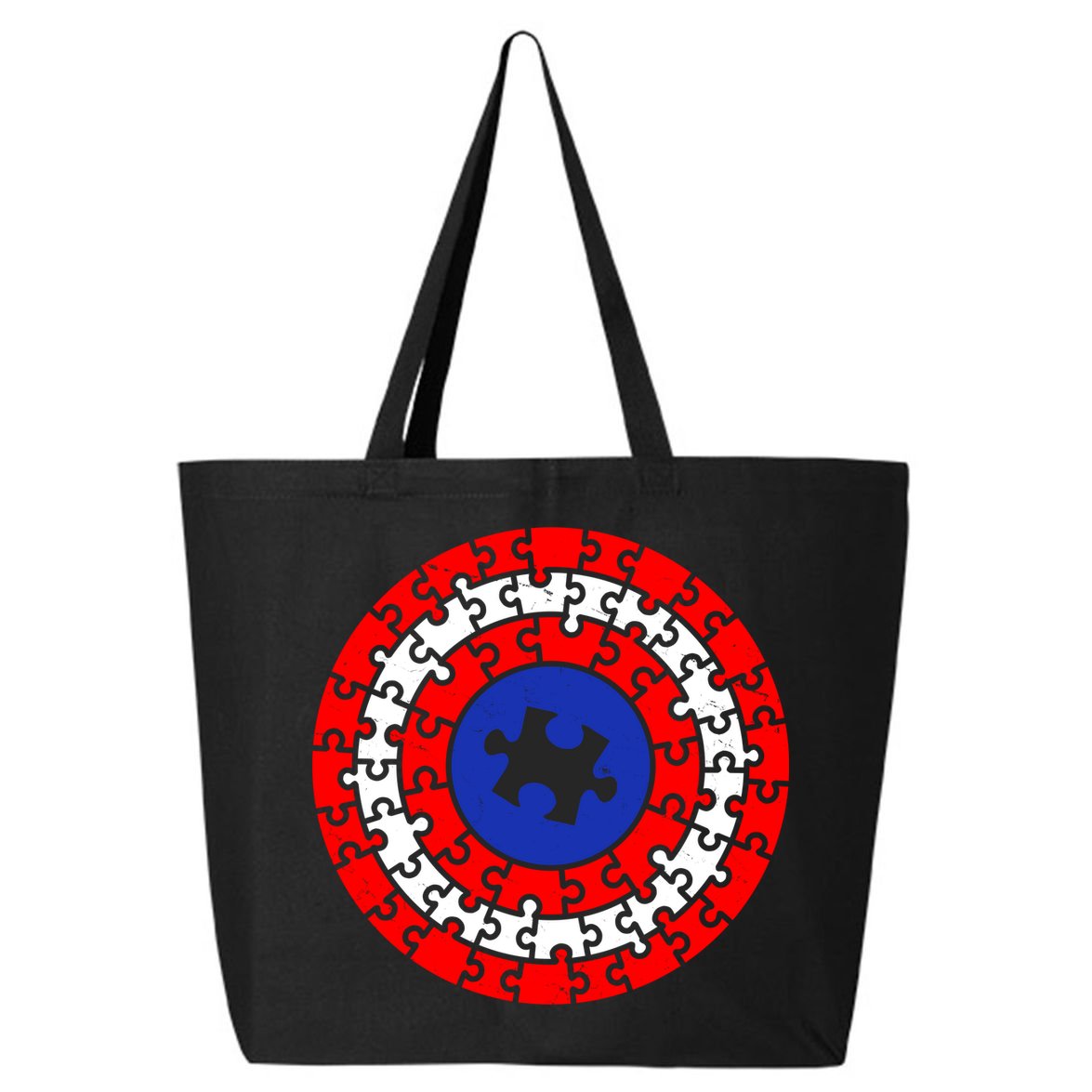 Autism Awareness Captain Puzzle Shield 25L Jumbo Tote