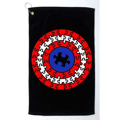 Autism Awareness Captain Puzzle Shield Golf Towel
