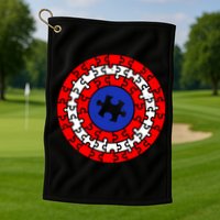 Autism Awareness Captain Puzzle Shield Golf Towel