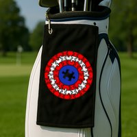 Autism Awareness Captain Puzzle Shield Golf Towel