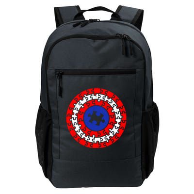 Autism Awareness Captain Puzzle Shield Daily Commute Backpack