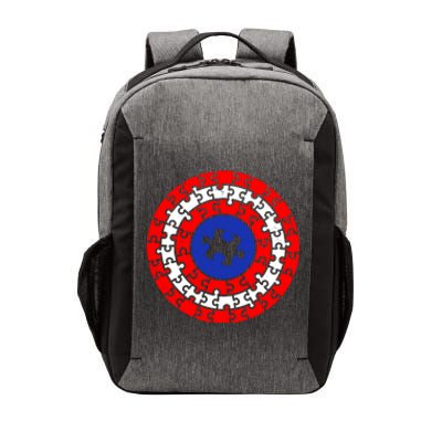 Autism Awareness Captain Puzzle Shield Vector Backpack