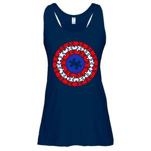 Autism Awareness Captain Puzzle Shield Ladies Essential Flowy Tank