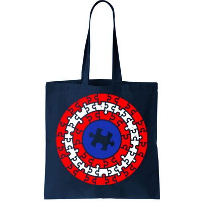 Autism Awareness Captain Puzzle Shield Tote Bag