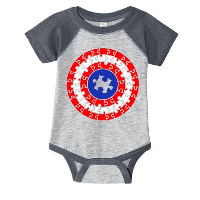 Autism Awareness Captain Puzzle Shield Infant Baby Jersey Bodysuit