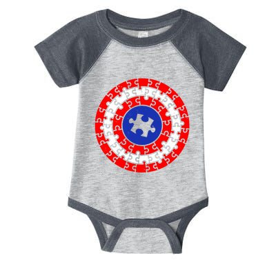 Autism Awareness Captain Puzzle Shield Infant Baby Jersey Bodysuit