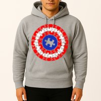 Autism Awareness Captain Puzzle Shield Hoodie